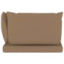 Sofá de jardín de palets de 2 plazas con cojines taupe de vidaXL, Conjuntos de jardín - Ref: Foro24-3067280, Precio: 174,80 €