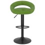 Taburetes de cocina 2 uds terciopelo verde claro
