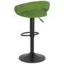 Taburetes de cocina 2 uds terciopelo verde claro