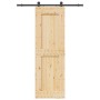 Puerta corredera con herrajes madera maciza de pino 70x210 cm