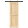 Puerta corredera con herrajes madera maciza de pino 80x210 cm