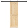 Puerta corredera con herrajes madera maciza de pino 70x210 cm