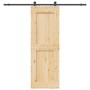 Puerta corredera con herrajes madera maciza de pino 80x210 cm