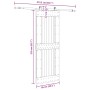Puerta corredera con herrajes madera maciza de pino 85x210 cm
