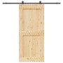 Puerta corredera con herrajes madera maciza de pino 100x210 cm