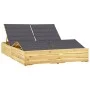 Double lounger and anthracite gray impregnated pine wood cushions by vidaXL, Loungers - Ref: Foro24-3065984, Price: 304,48 €,...