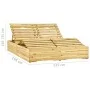 Double lounger and anthracite gray impregnated pine wood cushions by vidaXL, Loungers - Ref: Foro24-3065984, Price: 304,48 €,...
