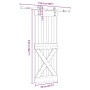 Puerta corredera con herrajes madera maciza de pino 70x210 cm