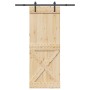 Puerta corredera con herrajes madera maciza de pino 85x210 cm