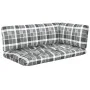 Eckgartensofa aus grau imprägnierten Kiefernholzpaletten von vidaXL, Modulare Sofas für den Außenbereich - Ref: Foro24-306656...