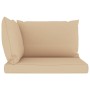 Sofá de jardín de palets de 2 plazas con cojines beige de vidaXL, Conjuntos de jardín - Ref: Foro24-3067275, Precio: 159,74 €...