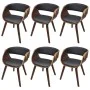 Sillas de comedor 6 unidades cuero sintético marrón de vidaXL, Sillas de comedor - Ref: Foro24-270045, Precio: 1,00 €, Descue...