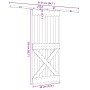 Puerta corredera con herrajes madera maciza de pino 90x210 cm