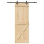 Puerta corredera con herrajes madera maciza de pino 80x210 cm