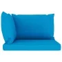 2-seater garden sofa made of pallets with light blue cushions by vidaXL, Garden sets - Ref: Foro24-3067276, Price: 145,70 €, ...
