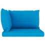 2-Sitzer-Paletten-Gartensofa mit hellblauen Kissen von vidaXL, Gartensets - Ref: Foro24-3067276, Preis: 140,61 €, Rabatt: %