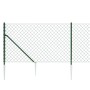 Drahtzaun mit Ankerspitzen grün 0,8x10 m von vidaXL, Zaunpaneele - Ref: Foro24-153920, Preis: 78,40 €, Rabatt: %