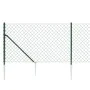 Wire fence with anchor spikes green 0.8x10 m by vidaXL, fence panels - Ref: Foro24-153920, Price: 75,09 €, Discount: %