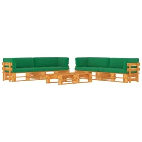 6-piece pallet furniture and honey-impregnated pine wood cushions by vidaXL, Garden sets - Ref: Foro24-3067026, Price: 613,11...