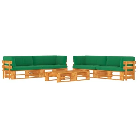 6-piece pallet furniture and honey-impregnated pine wood cushions by vidaXL, Garden sets - Ref: Foro24-3067026, Price: 613,11...