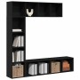 Estantería para libros 3 pcs Roble Negro 36 x 30 x 143 cm