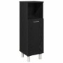 Juego de muebles de baño 4 pcs Negro 30 x 30 x 179.5 cm