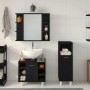 Juego de muebles de baño 3 pcs Negro 30 x 30 x 99.5 cm