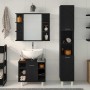 Juego de muebles de baño 3 pcs Negro 30 x 30 x 179.5 cm