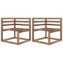 2-seater garden sofa made of pallets with burgundy cushions by vidaXL, Garden sets - Ref: Foro24-3067281, Price: 125,20 €, Di...