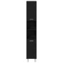 Juego de muebles de baño 3 pcs Negro 30 x 30 x 179.5 cm