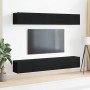 Conjunto de mueble de TV 4 pcs Roble Negro 100 x 30 x 30 cm en Muebles TV | Comprar online en Foro24