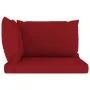 Sofá de jardín de palets de 2 plazas con cojines rojo tinto de vidaXL, Conjuntos de jardín - Ref: Foro24-3067281, Precio: 136...
