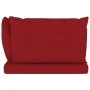 Sofá de jardín de palets de 2 plazas con cojines rojo tinto de vidaXL, Conjuntos de jardín - Ref: Foro24-3067281, Precio: 136...