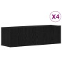 Conjunto de mueble de TV 4 pcs Roble negro 100 x 30 x 30 cm