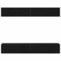 Conjunto de mueble de TV 4 pcs Roble negro 100 x 30 x 30 cm
