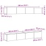 Conjunto de mueble de TV 4 pcs Roble negro 100 x 30 x 30 cm