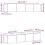 Conjunto de mueble de TV 4 pcs Roble negro 80 x 30 x 30 cm