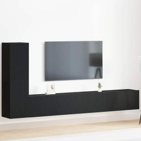 Conjunto de mueble de TV 3 pcs Roble negro 100 x 30 x 30 cm