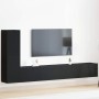 Conjunto de mueble de TV 3 pcs Roble negro 100 x 30 x 30 cm