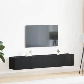 Conjunto de mueble de TV 2 pcs Roble negro 100 x 30 x 30 cm