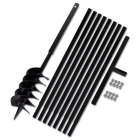 Earth Drill With Handle 150 mm With Extension Tube 9 M Steel by vidaXL, Helical augers - Ref: Foro24-270528, Price: 142,21 €,...