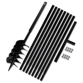 Earth Drill With Handle 150 mm With Extension Tube 9 M Steel by vidaXL, Helical augers - Ref: Foro24-270528, Price: 117,82 €,...