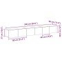 Conjunto de mueble de TV 3 pcs Roble negro 80 x 30 x 30 cm