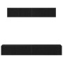 Conjunto de mueble de TV 4 pcs Roble negro 100 x 30 x 30 cm
