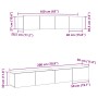 Conjunto de mueble de TV 4 pcs Roble negro 100 x 30 x 30 cm