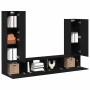 Conjunto de mueble de TV 6 pcs Roble negro 30.5 x 30 x 110 cm