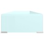 Mueble TV/Elevador de monitor cristal verde 100x30x13 cm