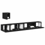 Conjunto de mueble de TV 4 pcs Roble negro 80 x 30 x 30 cm