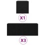 Conjunto de mueble de TV 4 pcs Roble negro 80 x 30 x 30 cm