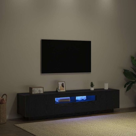 Gabinete de TV 2 pcs Negro 180 x 35 x 40 cm